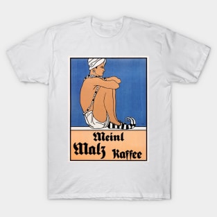 Austria Advertising MEINL MALZ KAFFEE by Eduard Stella 1910 Coffee Art Deco T-Shirt